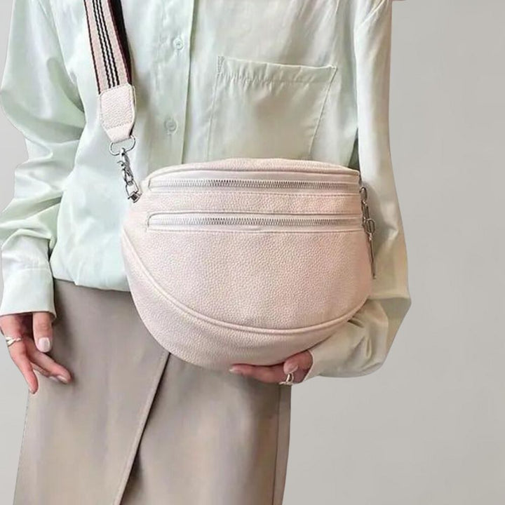 Stilla | Elegant Skuldertaske Med Dobbelt Lynlås, Perfekt Til Stilfulde Dage Udenfor Hjemmet