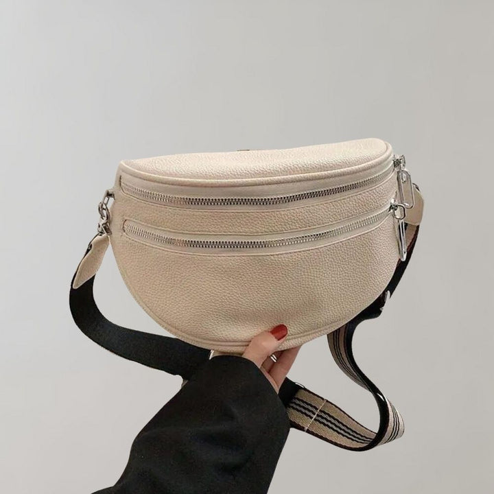 Stilla | Elegant Skuldertaske Med Dobbelt Lynlås, Perfekt Til Stilfulde Dage Udenfor Hjemmet