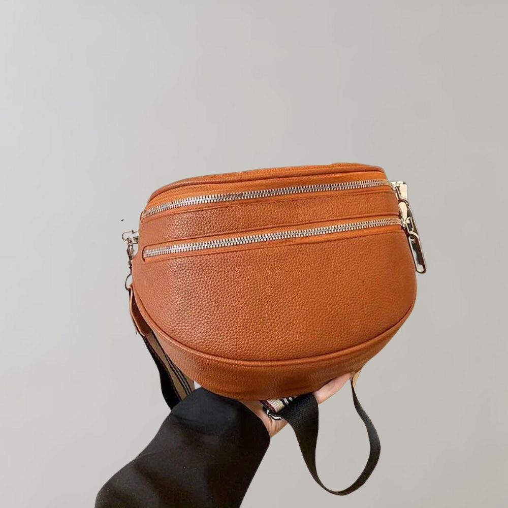 Stilla | Elegant Skuldertaske Med Dobbelt Lynlås, Perfekt Til Stilfulde Dage Udenfor Hjemmet