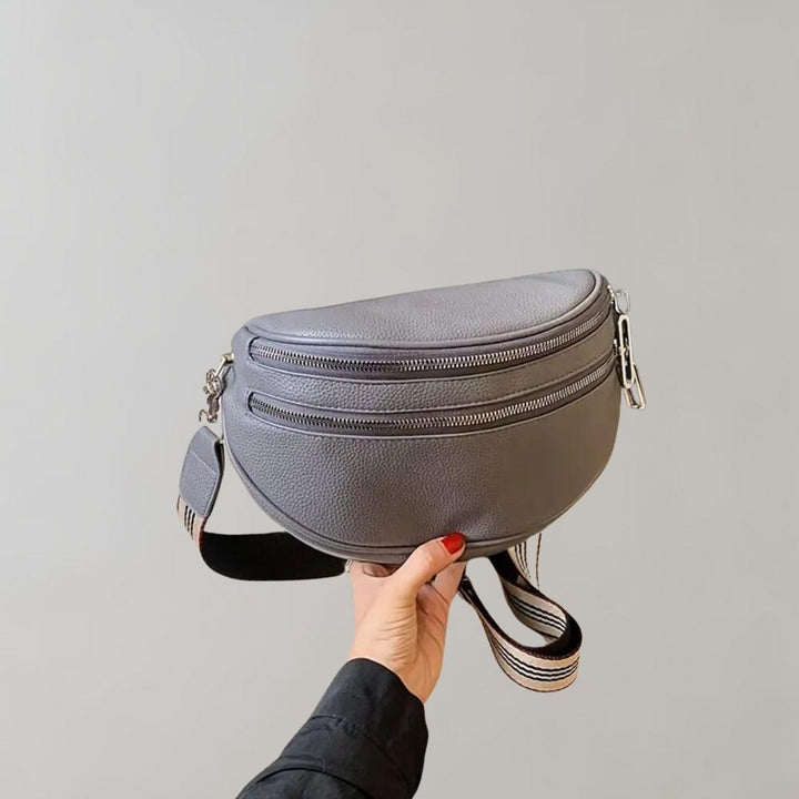 Stilla | Elegant Skuldertaske Med Dobbelt Lynlås, Perfekt Til Stilfulde Dage Udenfor Hjemmet