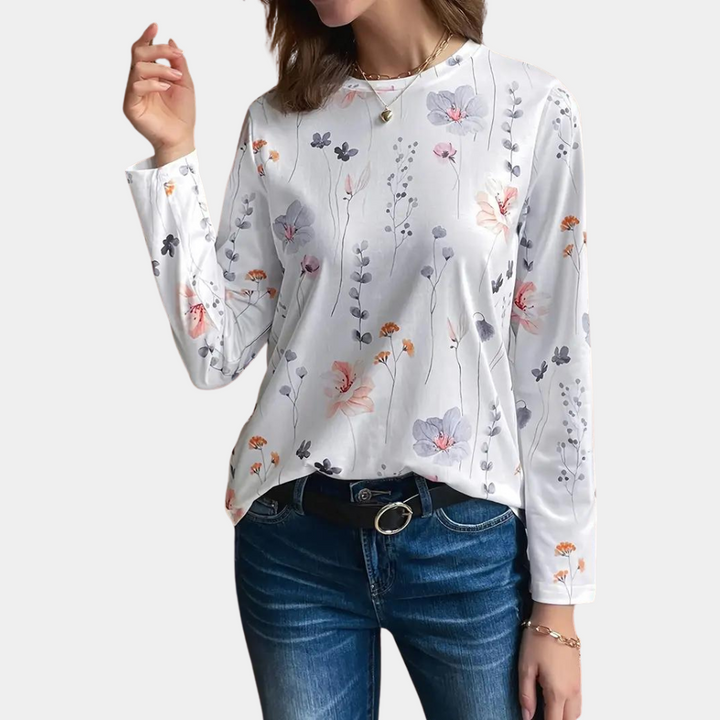 Stilla | Elegante blomsterskjorte til kvinder fra Brynhild