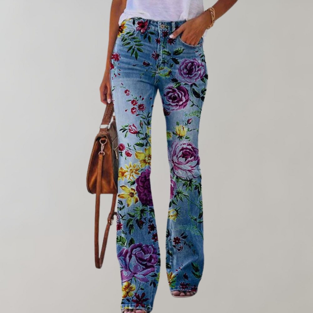 Stilla | Flared Jeans med Print til Kvinder