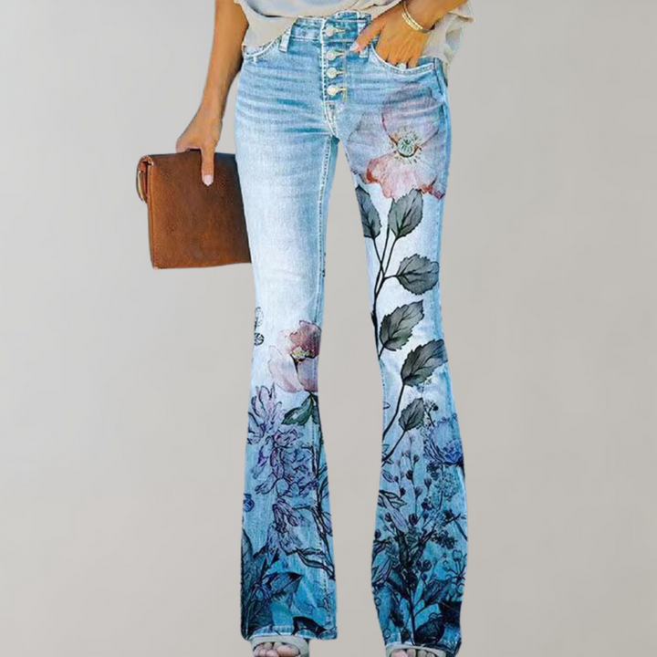 Stilla | Flared Jeans med Print til Kvinder