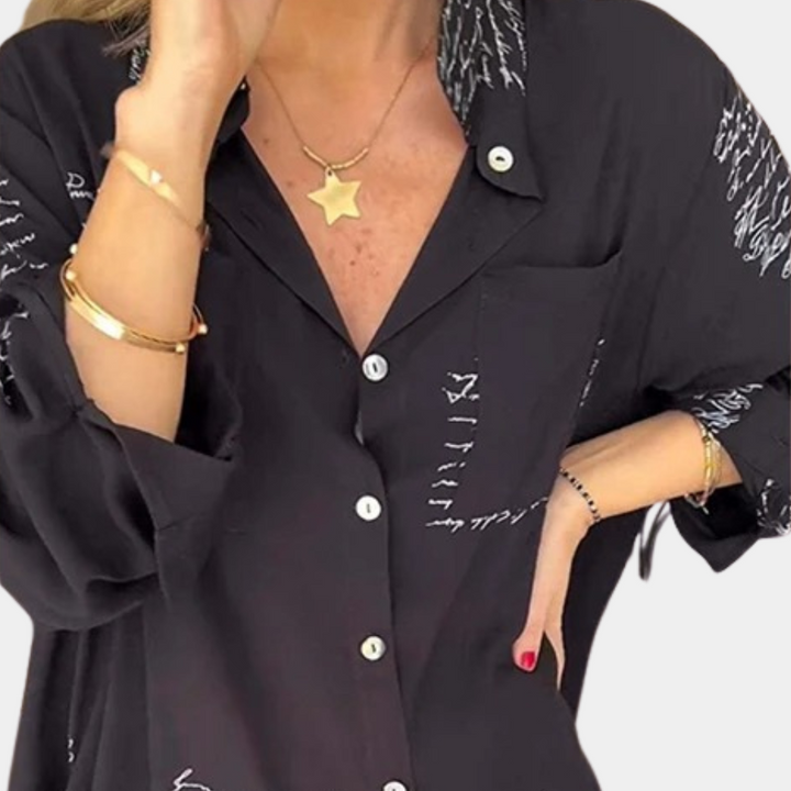 Stilla | Dames T-Shirt Med Trendy Print Af Bogstaver