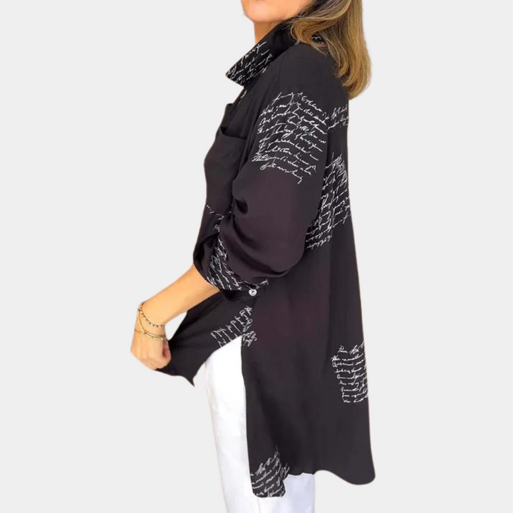 Stilla | Dames T-Shirt Med Trendy Print Af Bogstaver