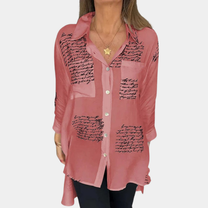 Stilla | Dames T-Shirt Med Trendy Print Af Bogstaver