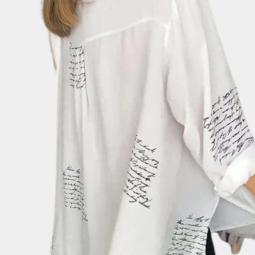 Stilla | Dames T-Shirt Med Trendy Print Af Bogstaver
