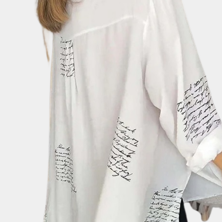 Stilla | Dames T-Shirt Med Trendy Print Af Bogstaver