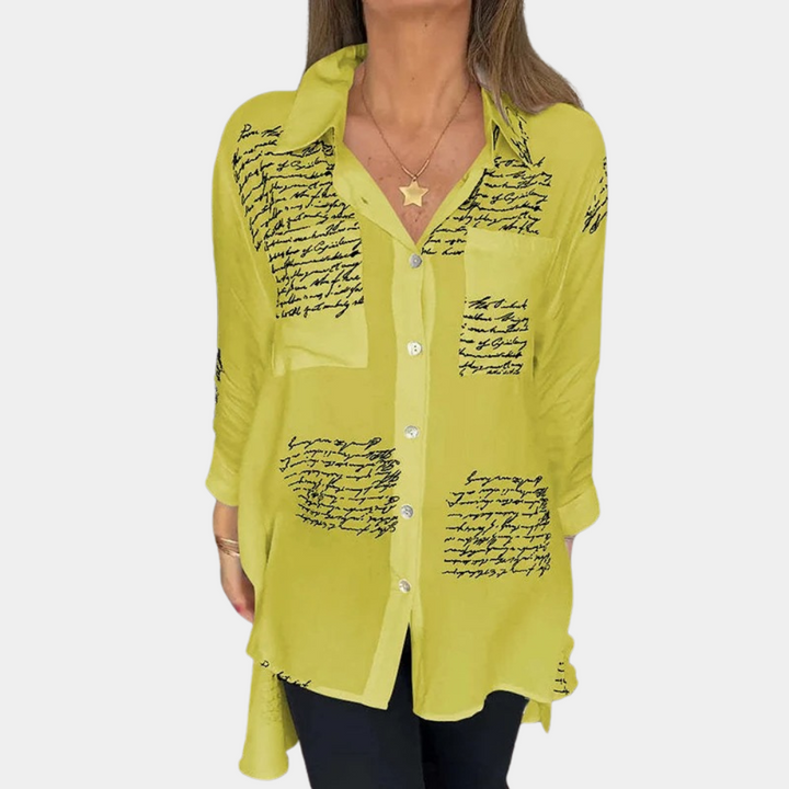 Stilla | Dames T-Shirt Med Trendy Print Af Bogstaver