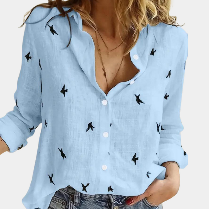 Stilla | Elegant Bluse Med Lange Ærmer Til Damer