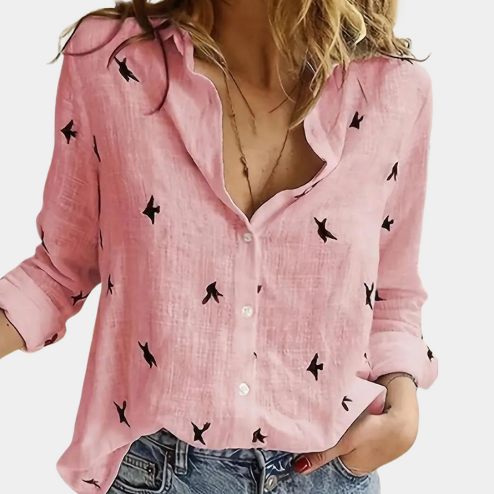 Stilla | Elegant Bluse Med Lange Ærmer Til Damer