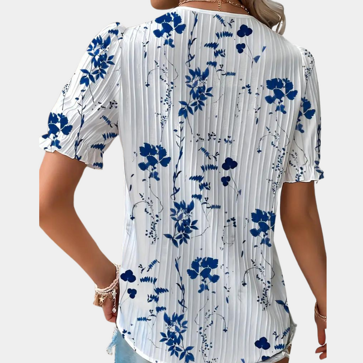 Stilla | Elegant Blusenshirt Til Damer Med Styliseret Kanten