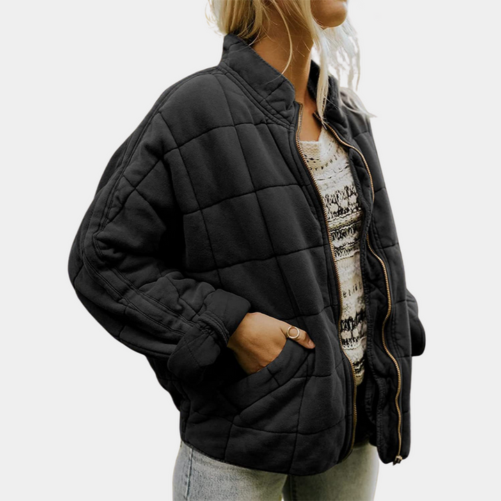 Stilla | Quiltet Zip up Jakke med Side lommer