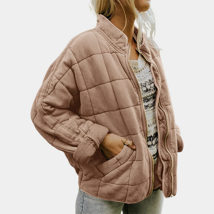 Stilla | Quiltet Zip up Jakke med Side lommer