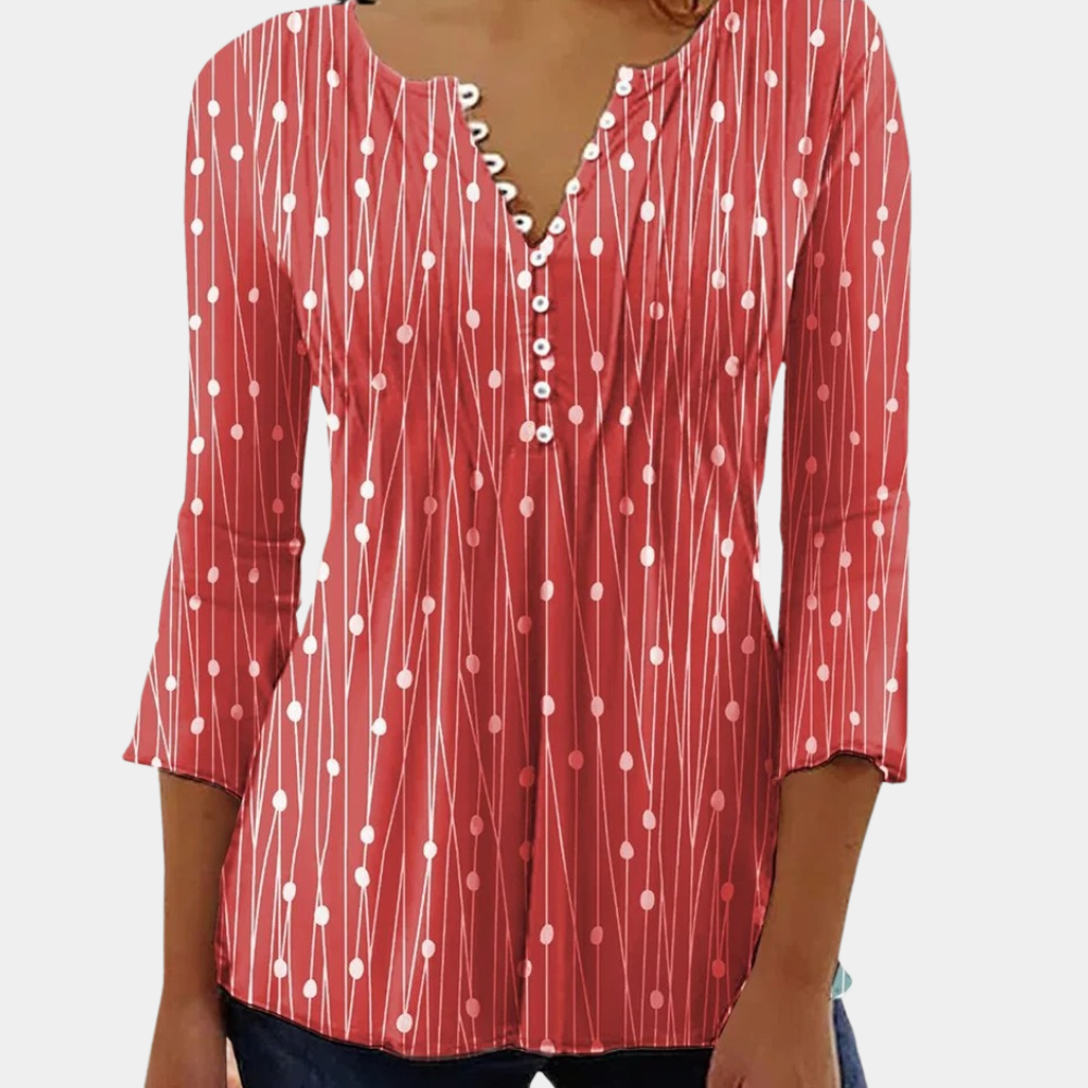 Stilla | Elegant dames bluse skjorte med prikker