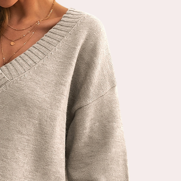 Stilla | Fashionable og feminin V-hals pullover til et elegant look