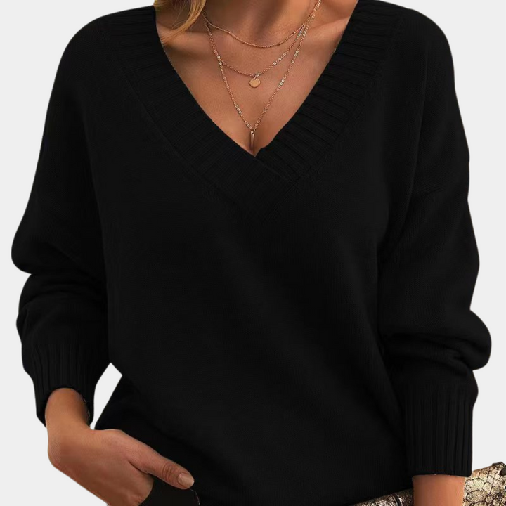 Stilla | Fashionable og feminin V-hals pullover til et elegant look