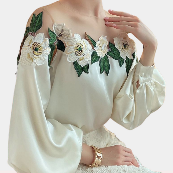 Stilla | Elegant bluse med blomster til damer