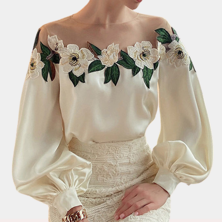 Stilla | Elegant bluse med blomster til damer