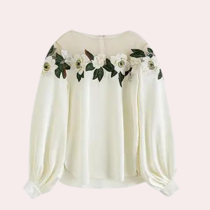 Stilla | Elegant bluse med blomster til damer