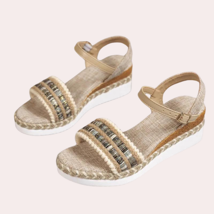 Stilla | Vævde Sandaler Til Damer Med Kilehæl Elegance Og Komfort Ved Hvert Skridt!