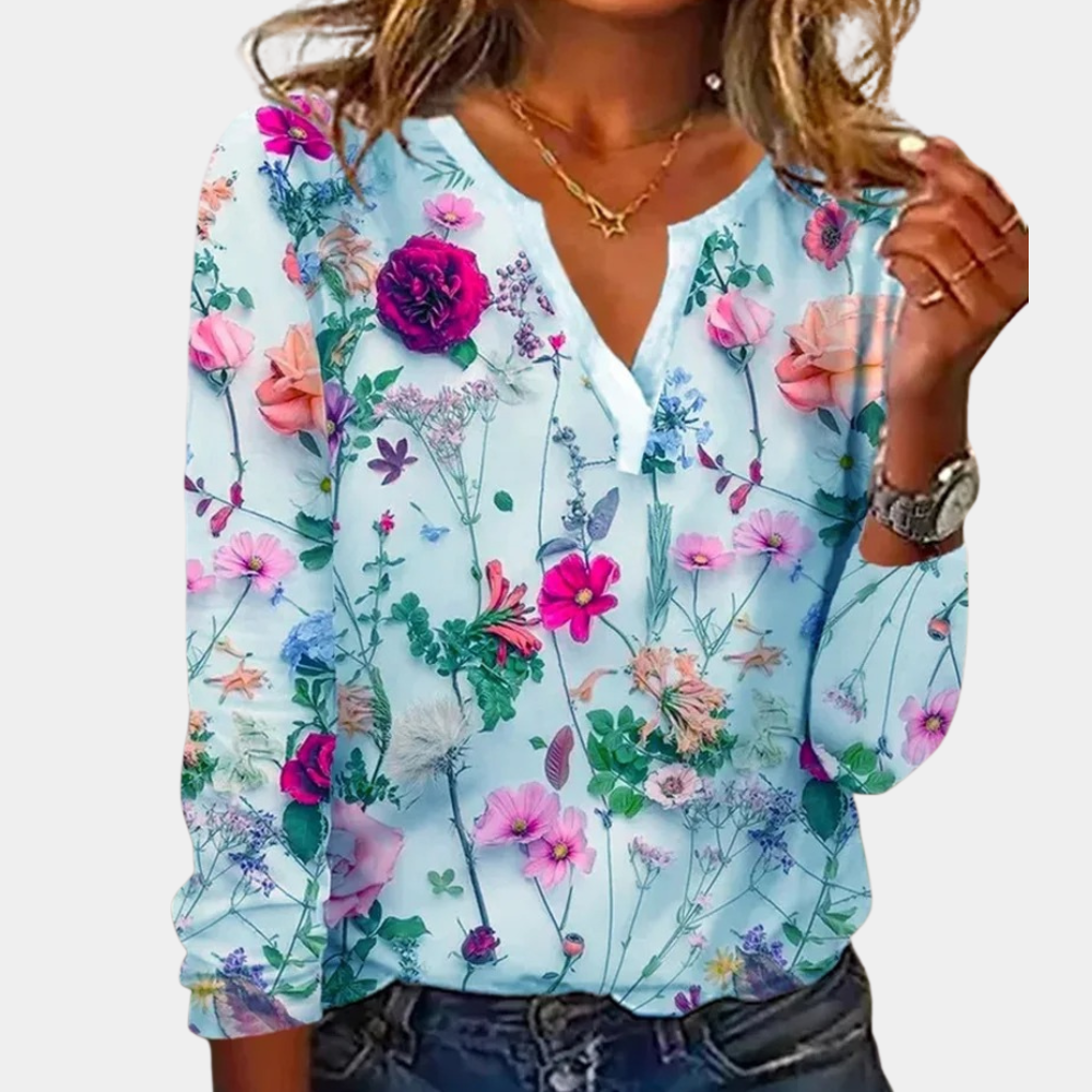 Stilla | Damebluse Med Glad Blomsterkrans Til Alle Næsten Anledninger I Smoking