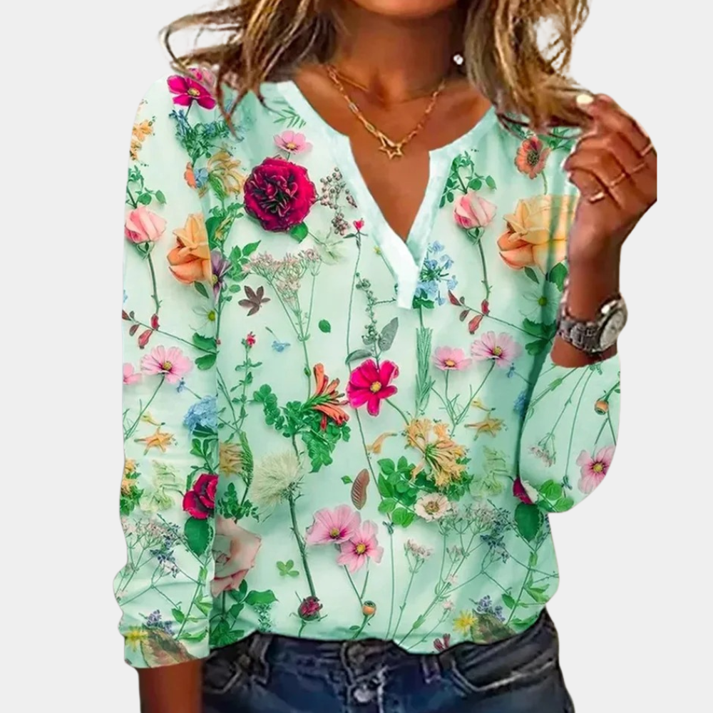 Stilla | Damebluse Med Glad Blomsterkrans Til Alle Næsten Anledninger I Smoking