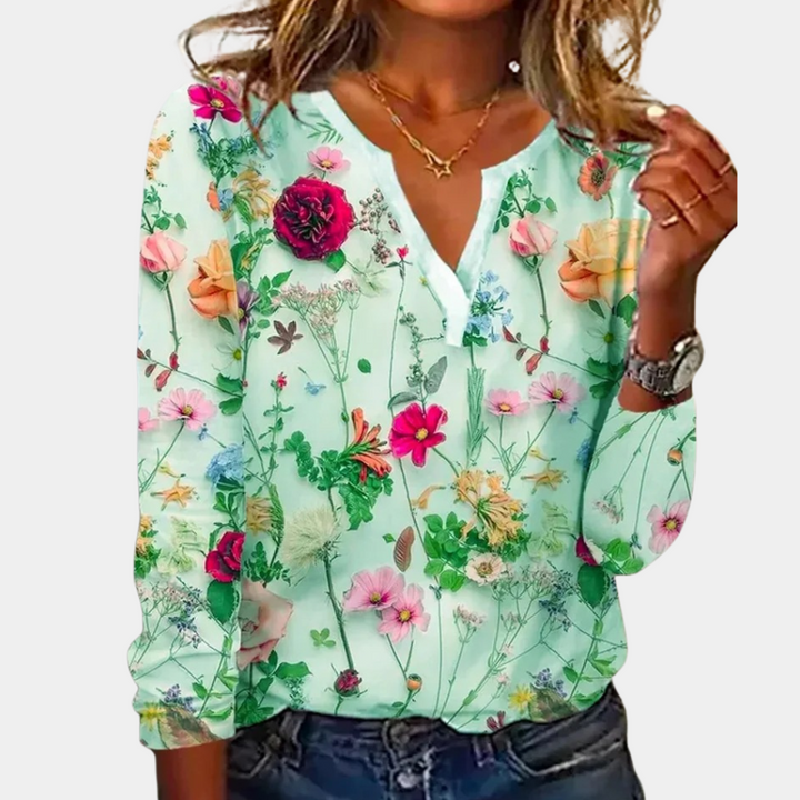 Stilla | Damebluse Med Glad Blomsterkrans Til Alle Næsten Anledninger I Smoking