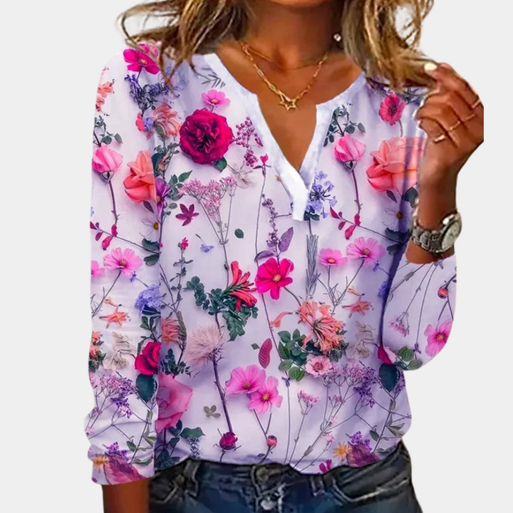 Stilla | Damebluse Med Glad Blomsterkrans Til Alle Næsten Anledninger I Smoking