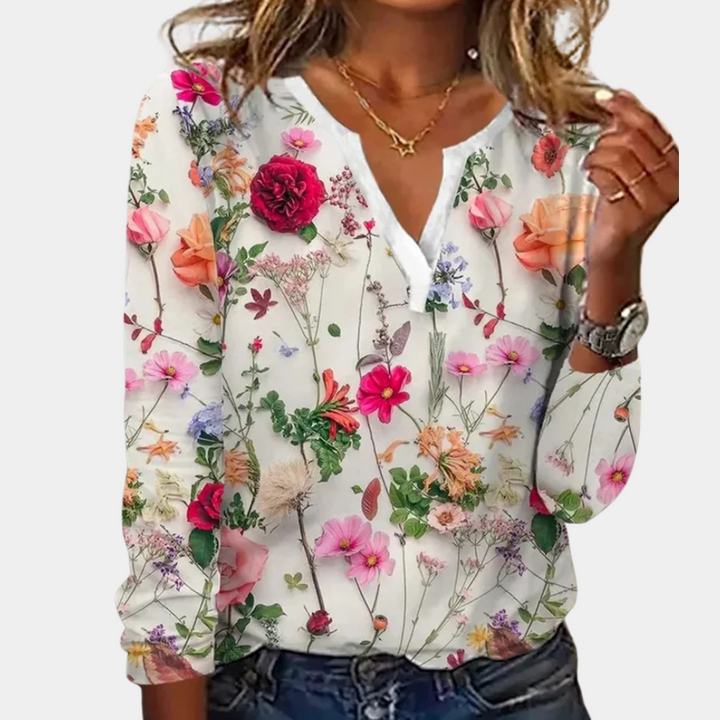 Stilla | Damebluse Med Glad Blomsterkrans Til Alle Næsten Anledninger I Smoking