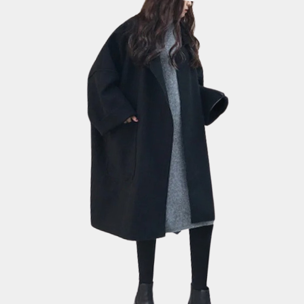 Stilla | Elegant Lang Dames Frakke Overstørrelse Trendy Stil
