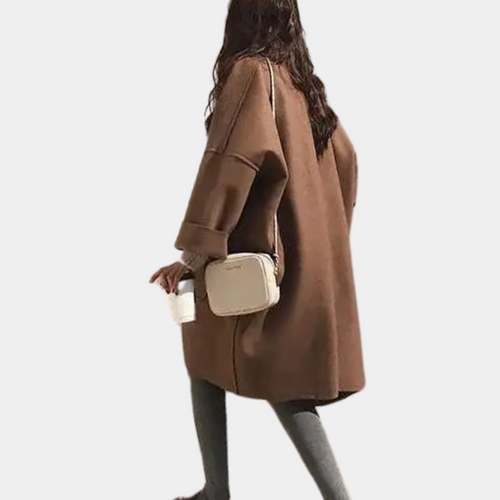 Stilla | Elegant Lang Dames Frakke Overstørrelse Trendy Stil