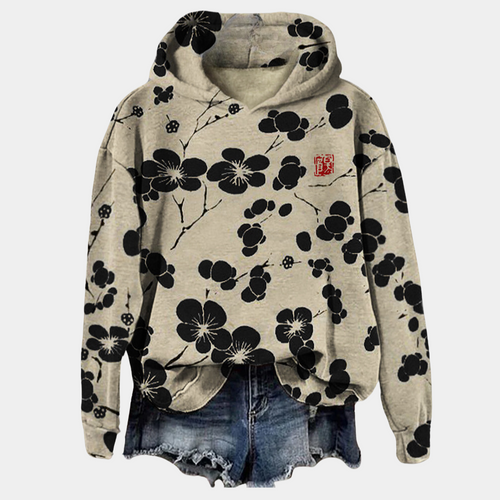 Stilla | Dame sweater med blomsterprint