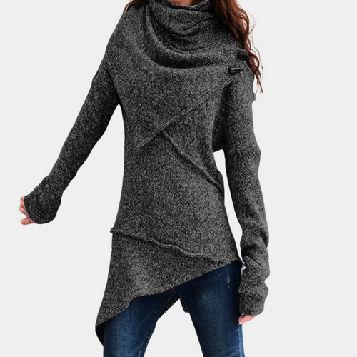 Stilla | Elegante Asymmetrisk Damepullover Strik