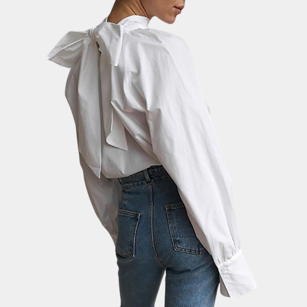 Stilla | Elegant Damebluse Med Ståkrave