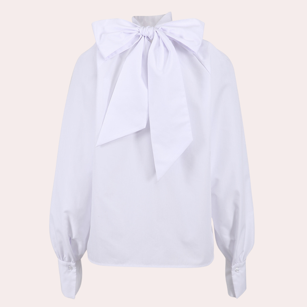 Stilla | Elegant Damebluse Med Ståkrave