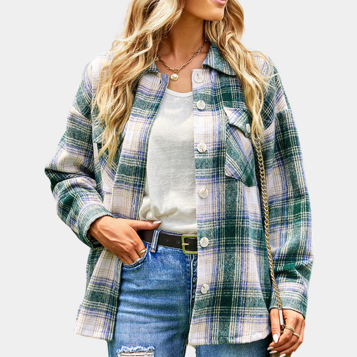 Stilla | Klassisk Ternet Blazer Til Dame