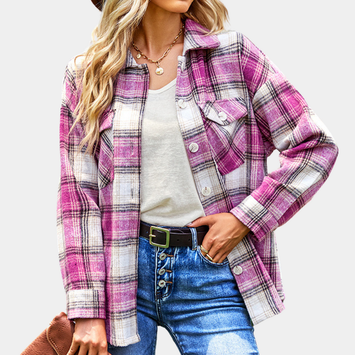 Stilla | Klassisk Ternet Blazer Til Dame