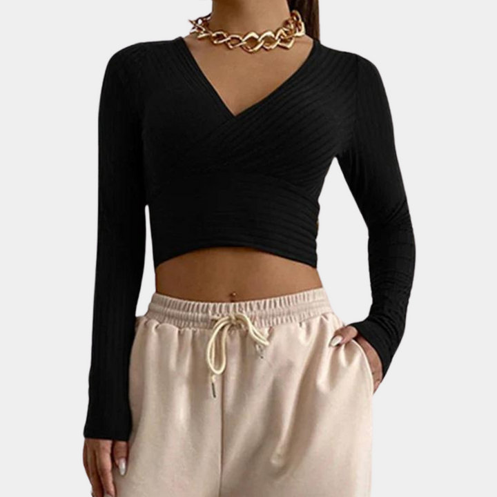 Stilla | Kvinders Langærmet Crop Top