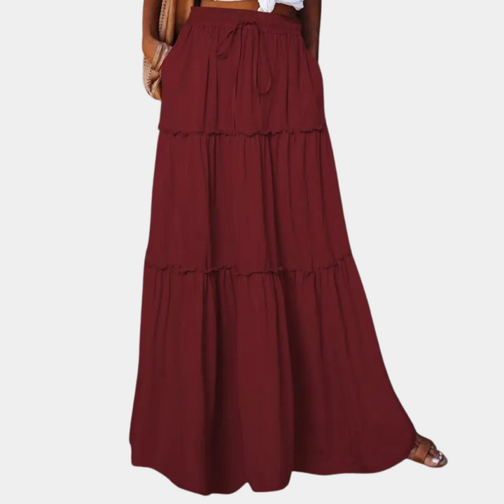Stilla | Trendy Lang Boho Nederdel til Kvinder