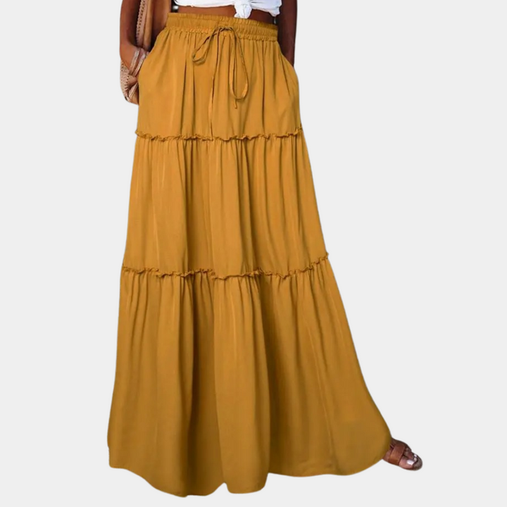 Stilla | Trendy Lang Boho Nederdel til Kvinder