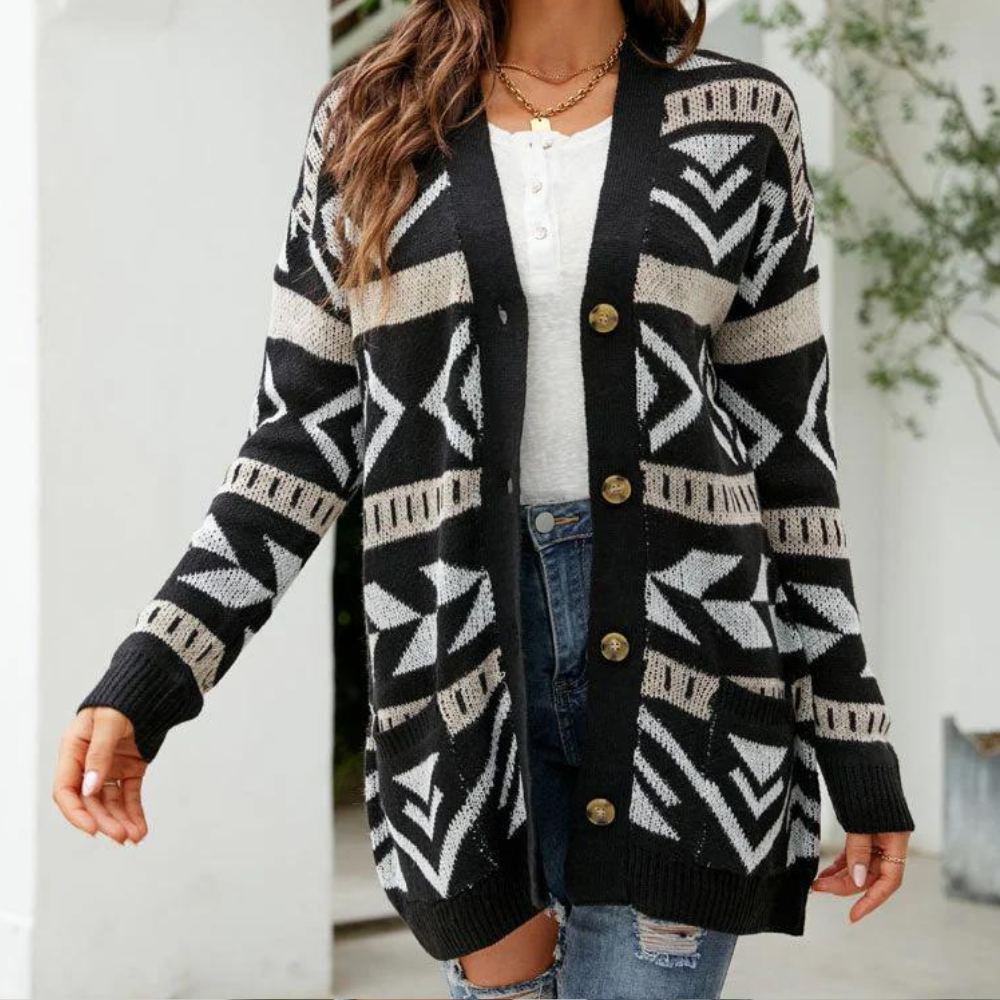Stilla | Elegant Vatteret Cardigan Til Kvinder