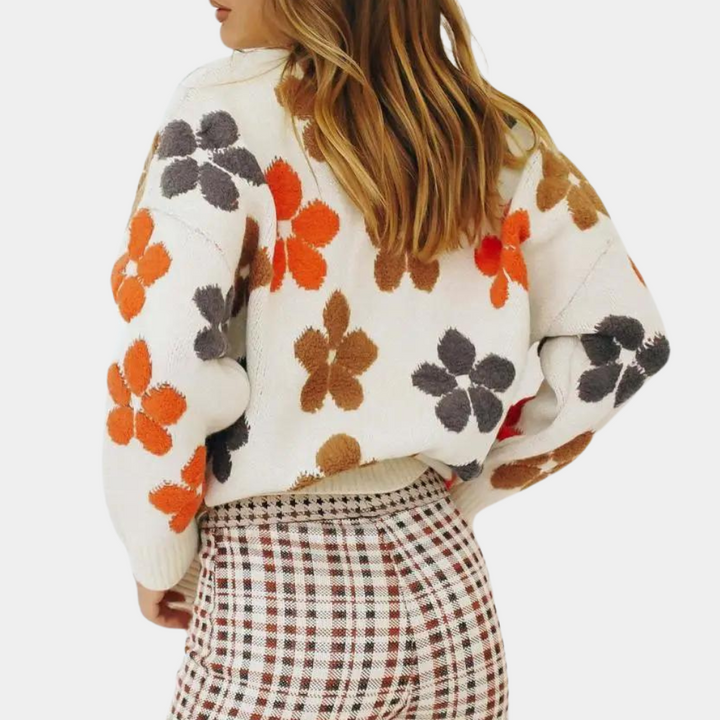 Stilla | Charmerende Cardigan Kvinde Blomsteret