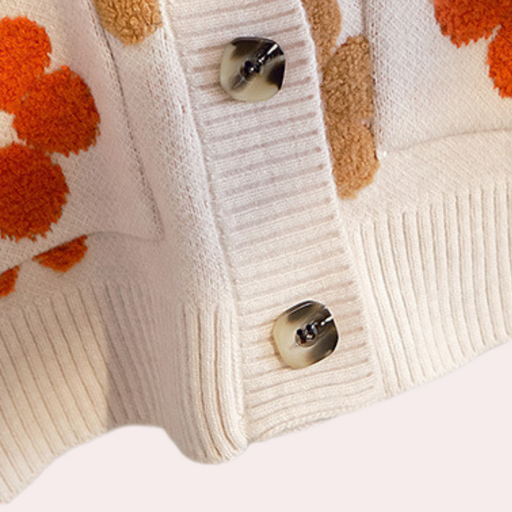 Stilla | Charmerende Cardigan Kvinde Blomsteret