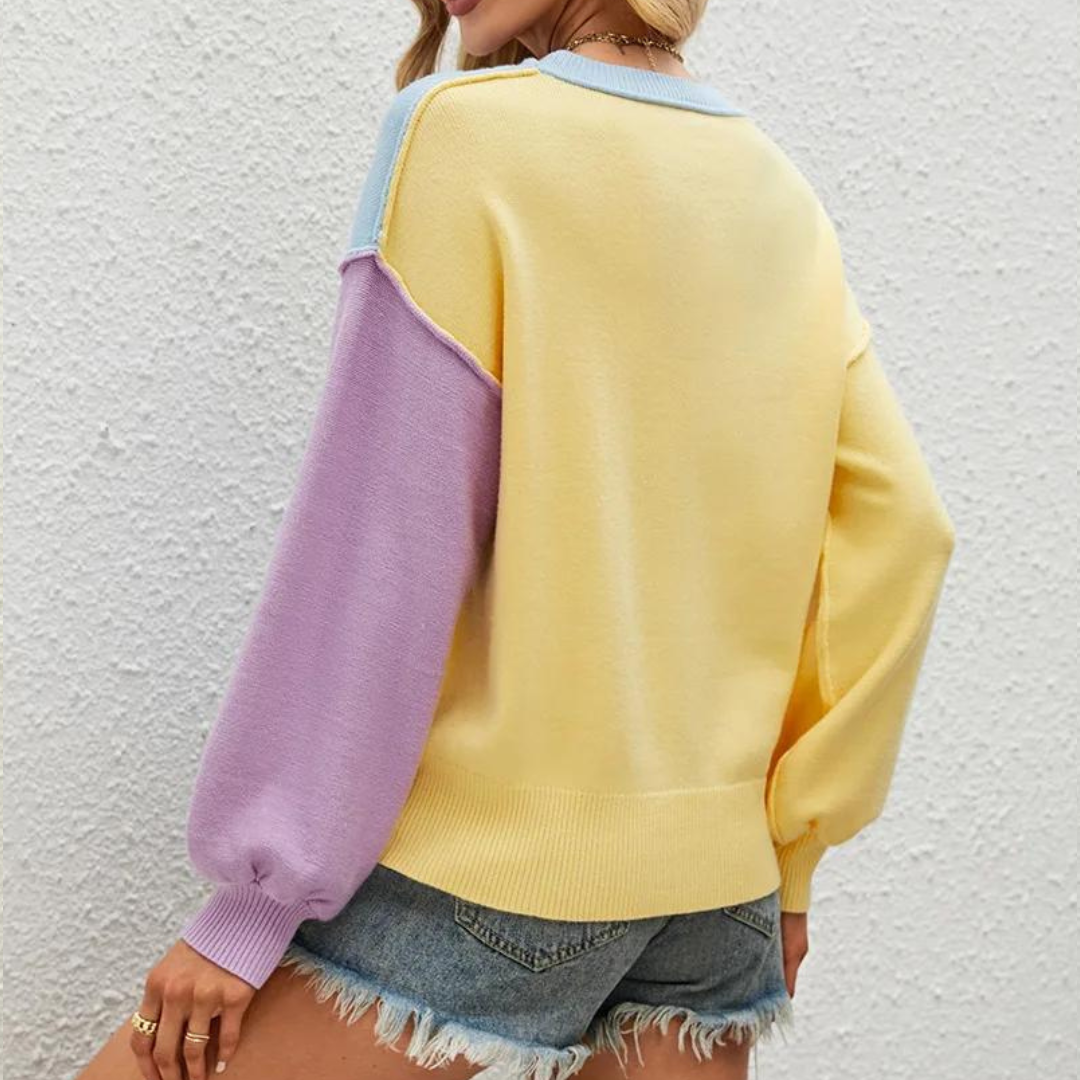 Stilla | Moderne Color Block Sweater til Kvinder