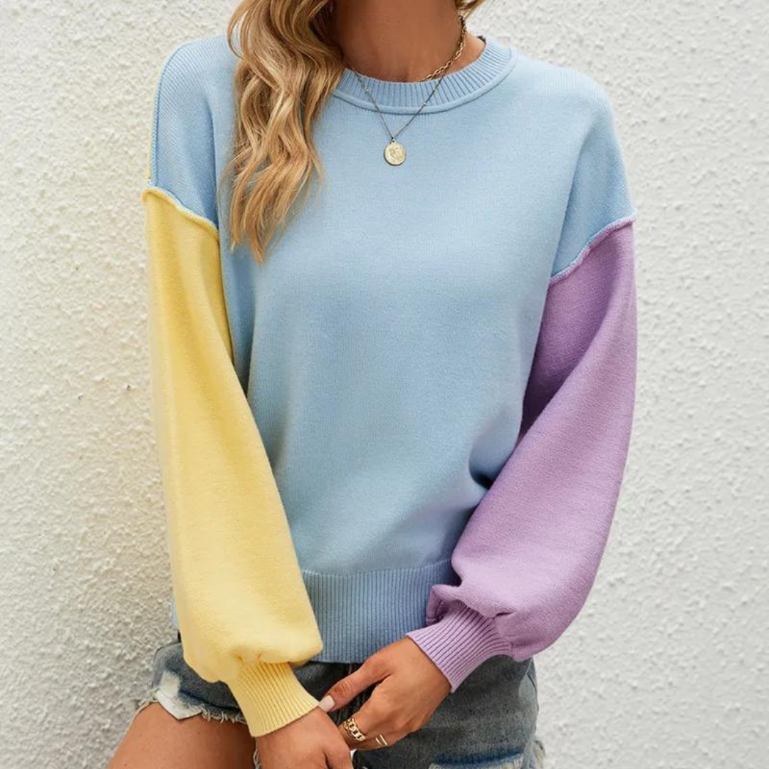 Stilla | Moderne Color Block Sweater til Kvinder