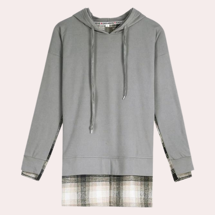 Stilla | Moderne Langærmet Sweater i Patchwork Stil
