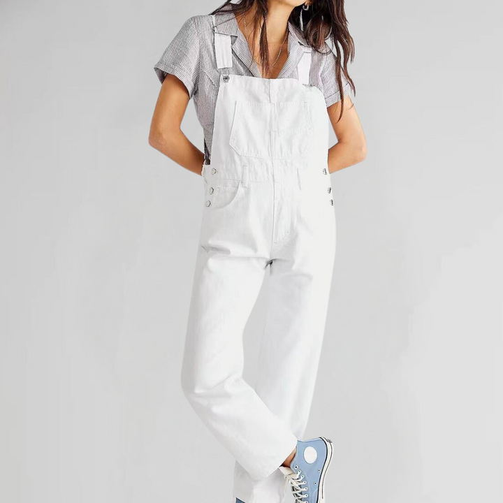 Skovae | Dame-Overalls i Denim med Kryds-Back-Design