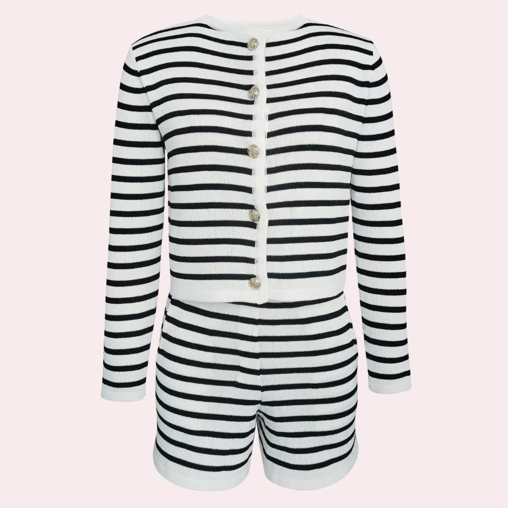 Stilla | 2 stk. Stilfuldt stribede outfit til elegant elegance