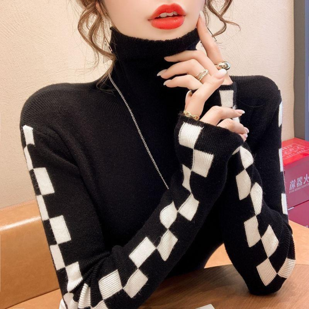 Stilla | Dame Rullekrave Sweater, Trendy Og Behagelig, Til Kolde Dage